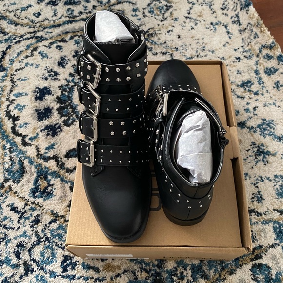 Boohoo Studded Strap Ankle Boots - Picture 3 of 3